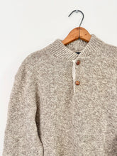 Load image into Gallery viewer, vintage wool sweater with leather buttons
