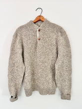 Load image into Gallery viewer, vintage wool sweater with leather buttons
