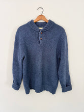 Load image into Gallery viewer, vintage ll bean heathered blue wool sweater
