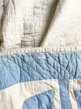 Load image into Gallery viewer, vintage blue and white quilt
